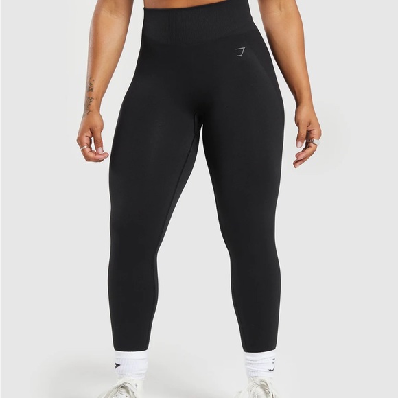 NWT Gymshark Flex High Waisted Legging Size Small Black/Grey - Picture 2 of 6